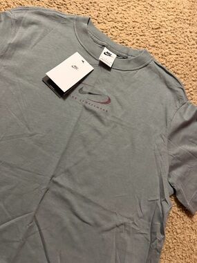 Nike Women's Slate Blue Short-Sleeve Swoosh Tee